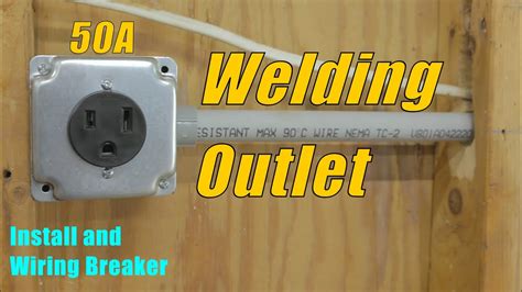 welder 50 amp receptacle junction box|50.